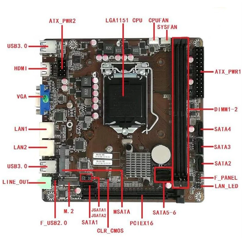 Bo mạch chủ Mini-ITX B365 LGA  - đánh giá và giá Nas Motherboard 8 Sata Mini Itx